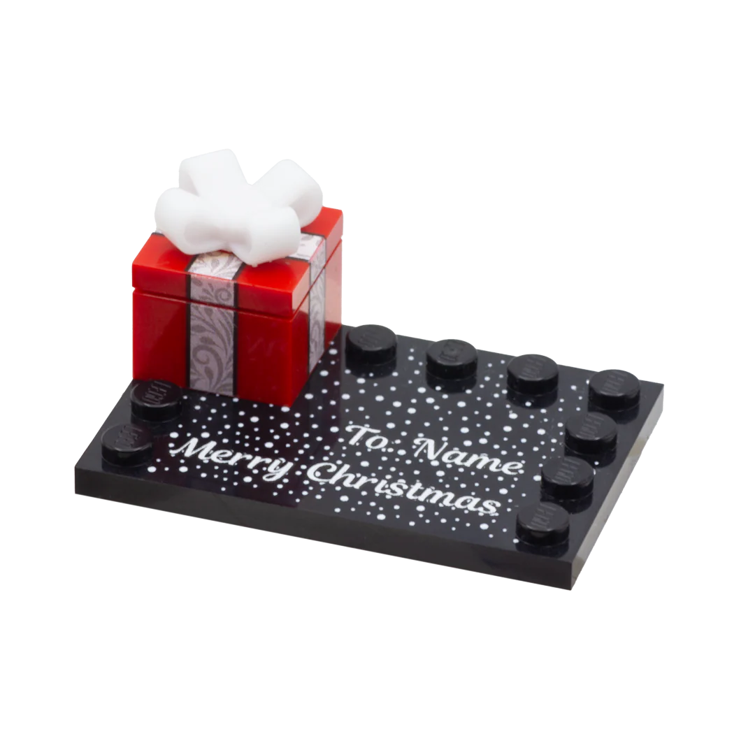 Personalised Christmas Present Baseplate - Custom Printed Baseplate