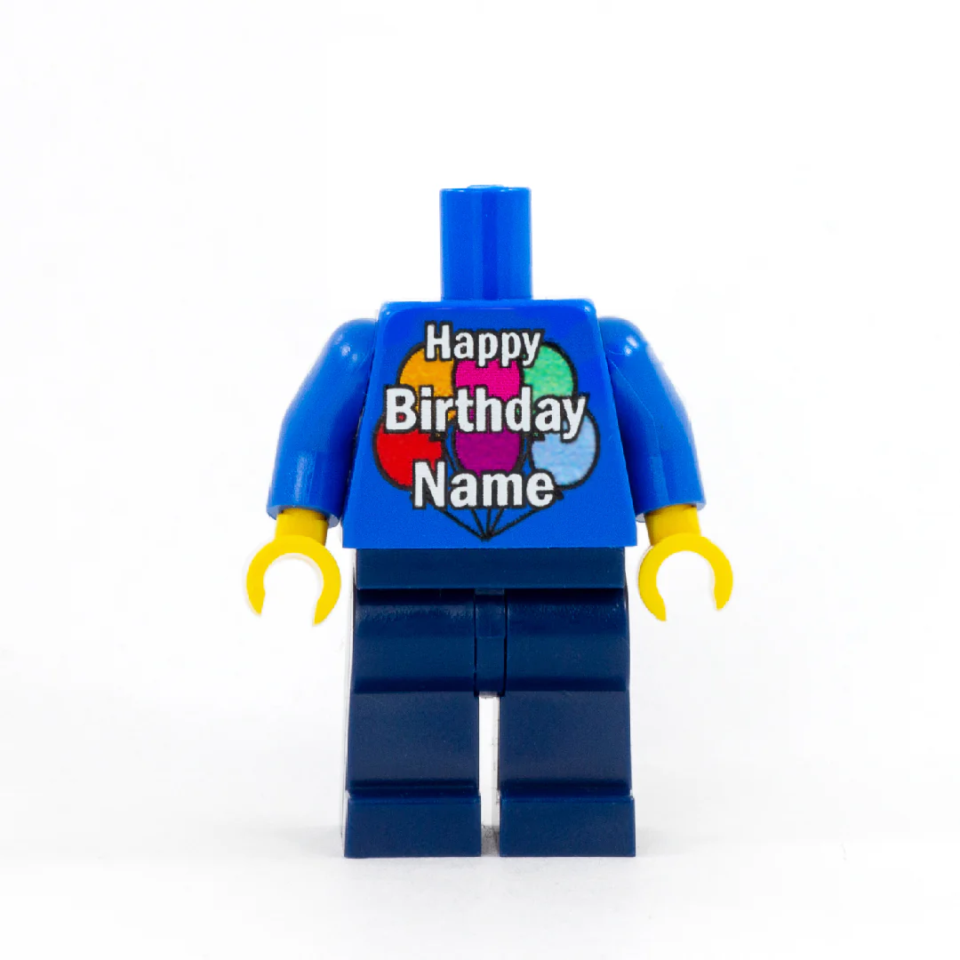 Personalised Happy Birthday Minifigure (No Hair) - Custom Design Minifigure - Image 6