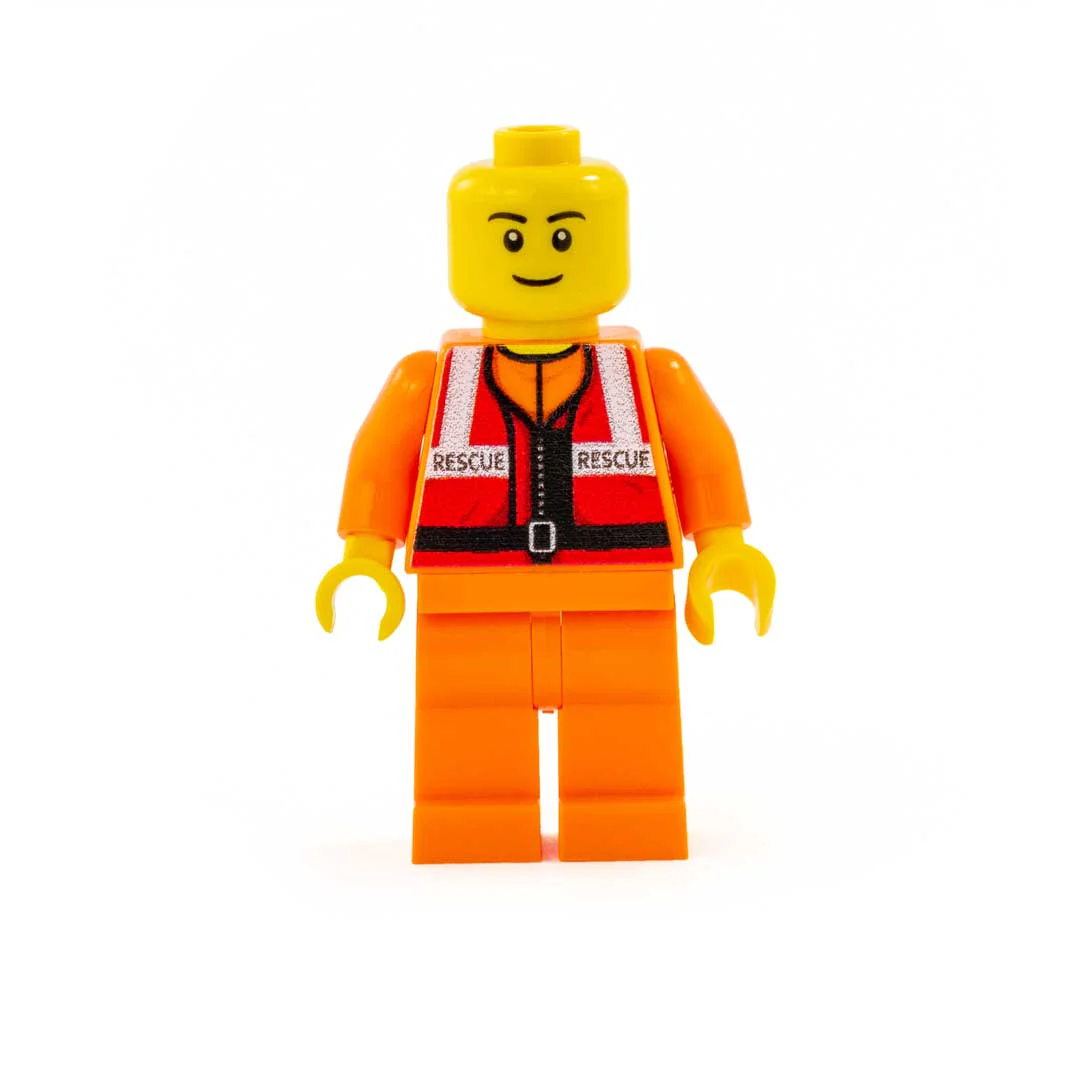 Personalised Lifeboat Rescue Figure (No Hair) - Custom Design Minifigure - Image 3