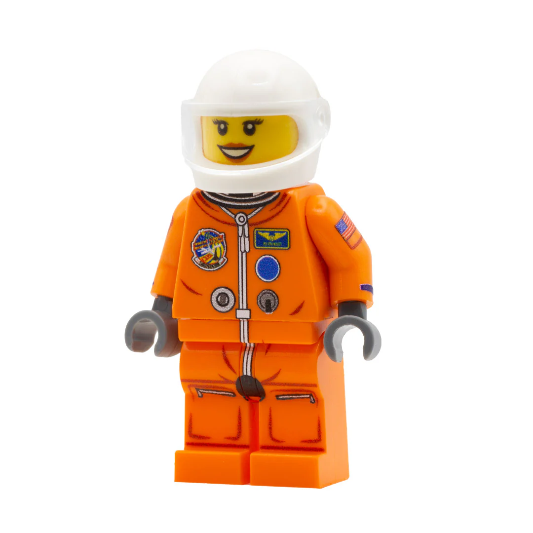 Personalised Orange Shuttle Astronaut - Custom Design Minifigure - Image 5