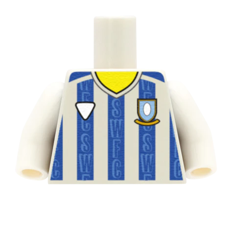 Personalised Sheffield Wednesday Shirt - Custom Design Minifigure Torso