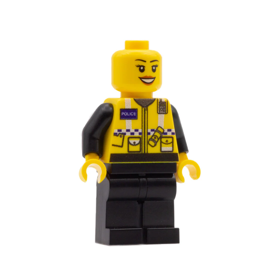 Personalised UK Police Officer (No Hair) - Custom Design Minifigure - Image 3