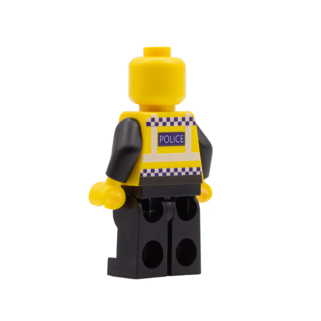 Personalised UK Police Officer (No Hair) - Custom Design Minifigure - Image 4