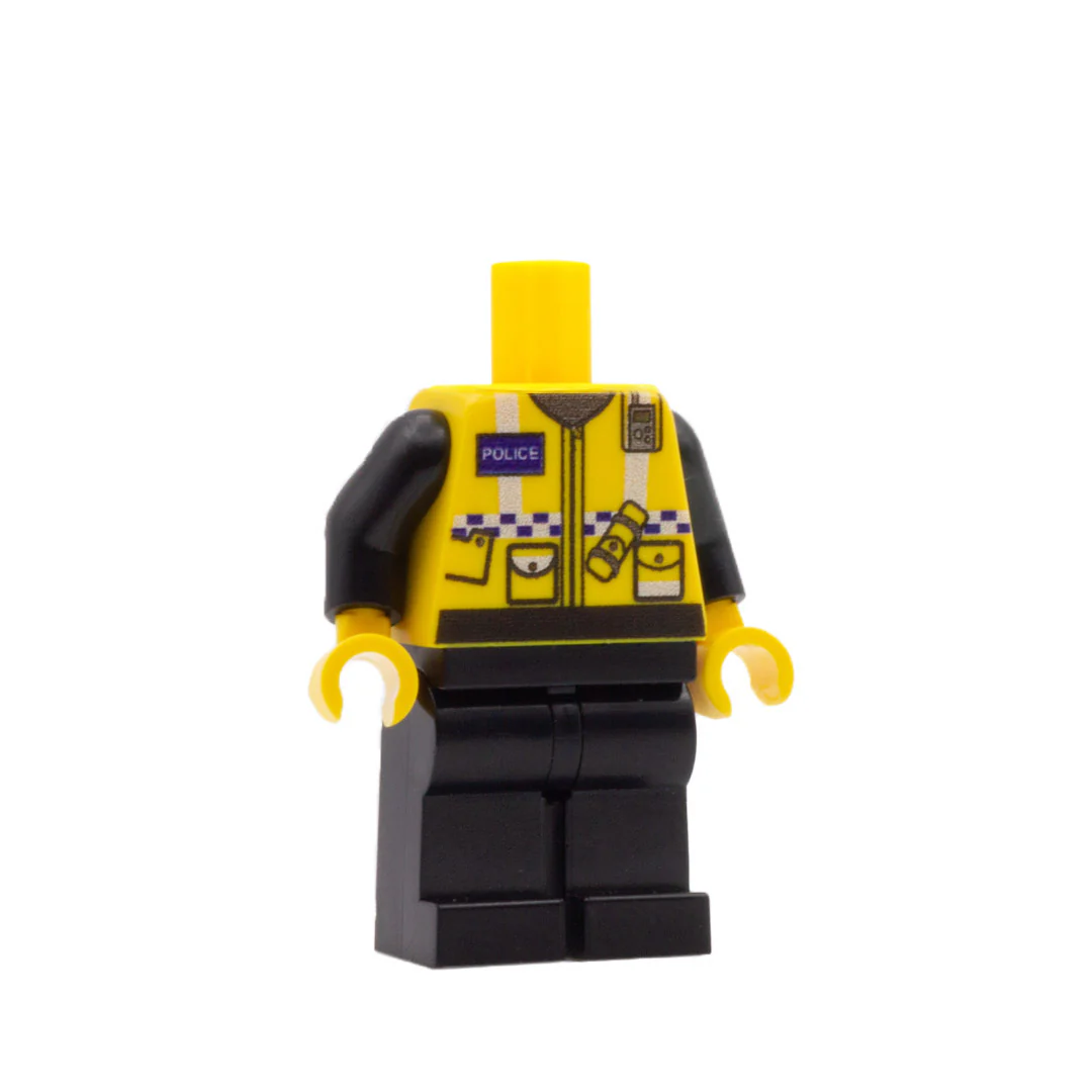 Personalised UK Police Officer (No Hair) - Custom Design Minifigure - Image 5
