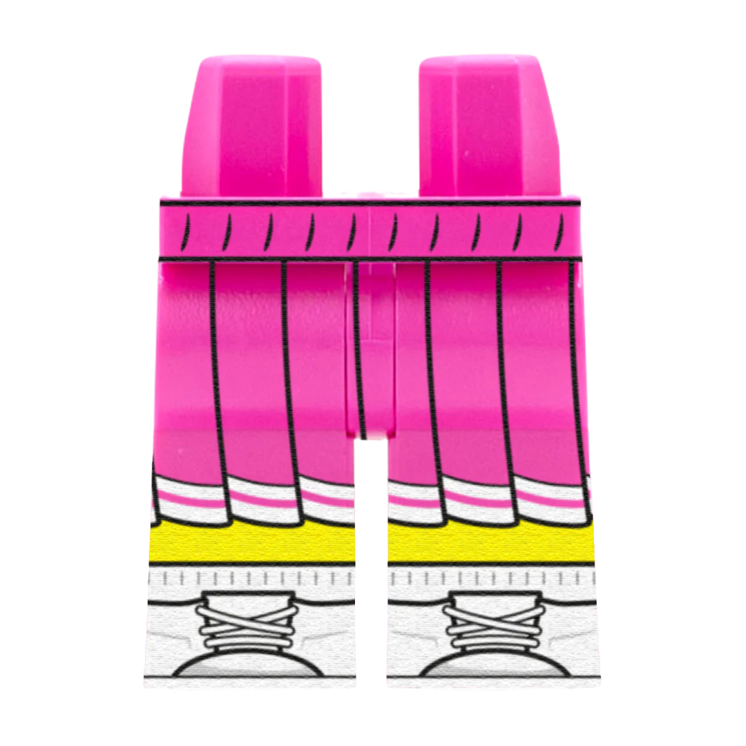 Pink Cheerleader Skirt (Various Skin Tones) - Printed Minifigure Legs