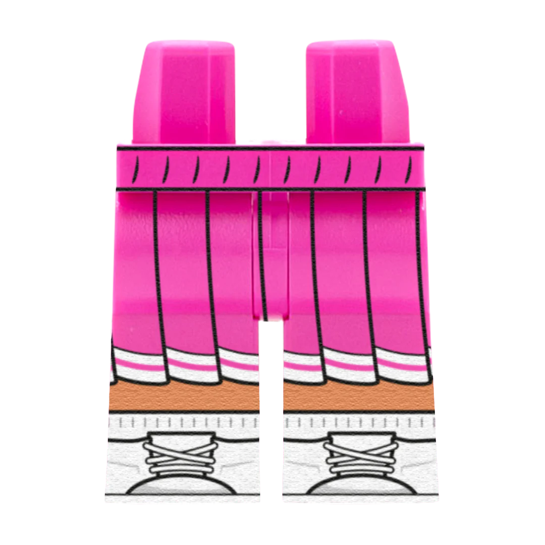 Pink Cheerleader Skirt (Various Skin Tones) - Printed Minifigure Legs - Image 3