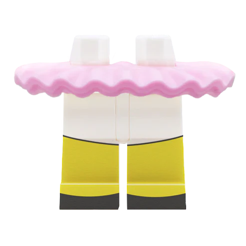 Pink Frilly Skirt With Shorts - Minifigure Skirt