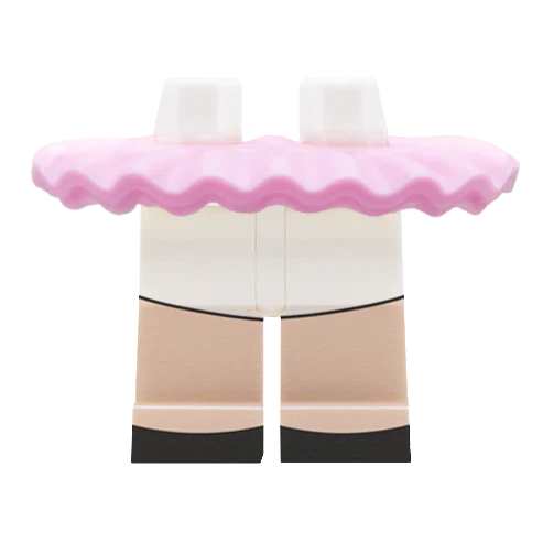 Pink Frilly Skirt With Shorts - Minifigure Skirt - Image 3