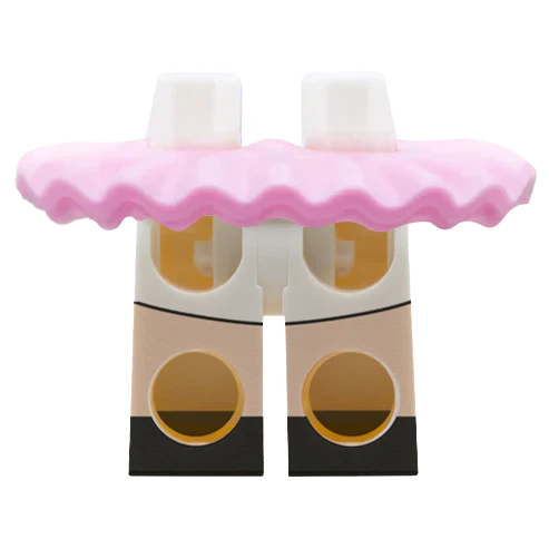 Pink Frilly Skirt With Shorts - Minifigure Skirt - Image 4