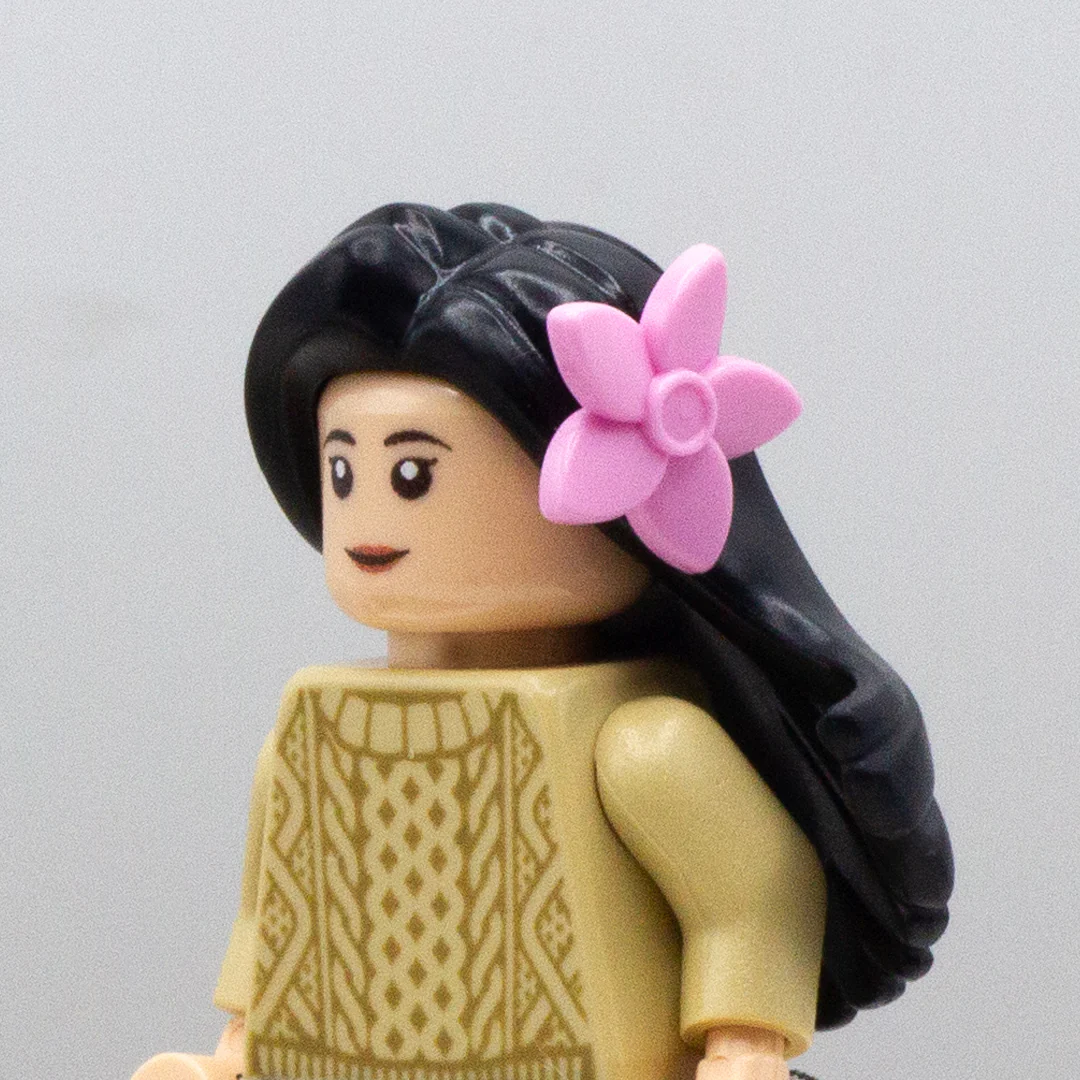 Pink LEGO Hair Flower - Minifigure Accessory - Image 2