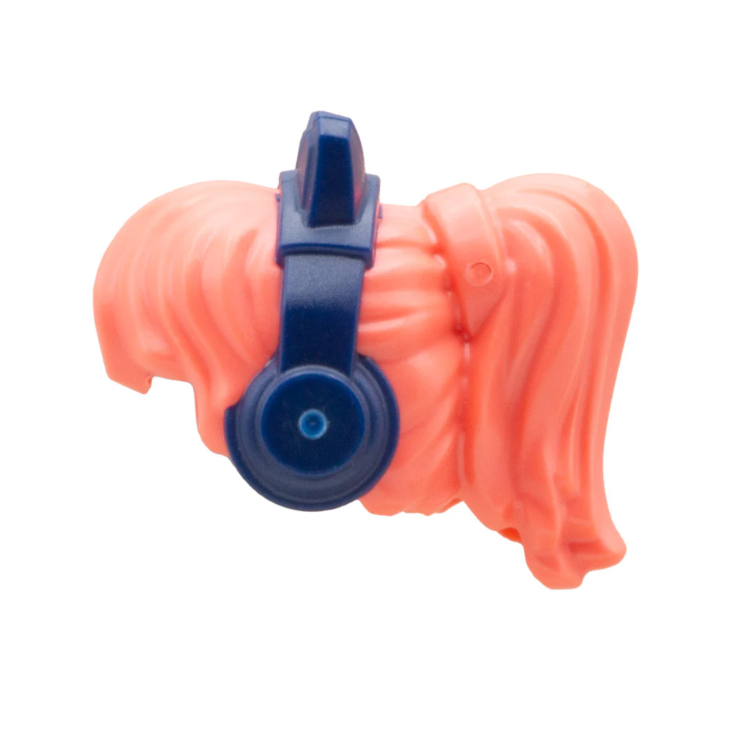Pink Ponytail with Cat Ear Headphones - LEGO Hair Accessory - Image 2