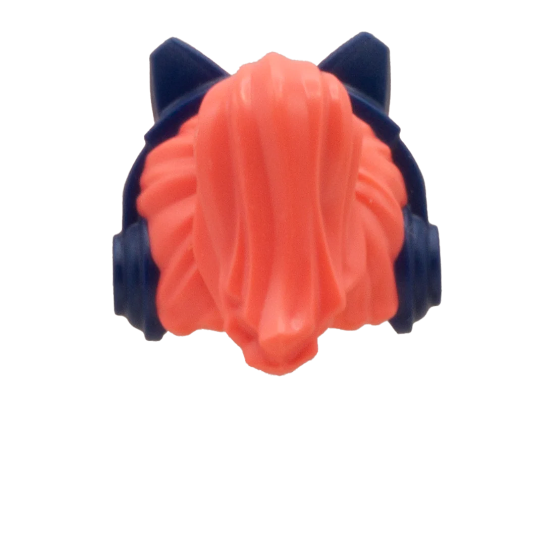 Pink Ponytail with Cat Ear Headphones - LEGO Hair Accessory - Image 4