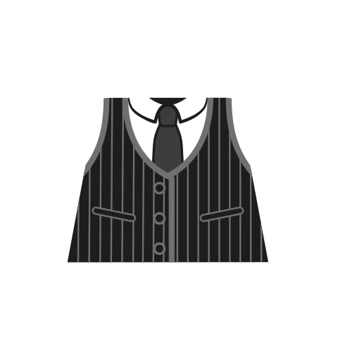 Pinstriped Waistcoat, Shirt and Tie - Custom Design Minifigure Torso - Image 30