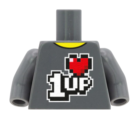 Pixel 1UP Graphic T-Shirt - Custom Design Minifigure Torso
