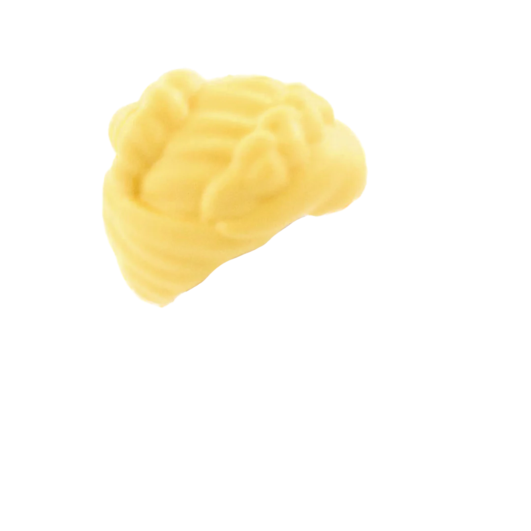 Light Blonde Plaited Bun with Fringe - LEGO Minifigure Hair - Image 3