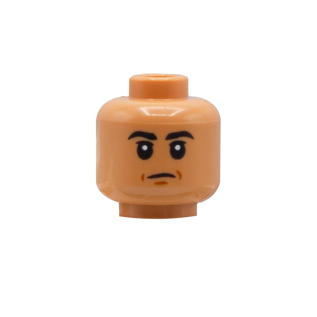 Pleased Big Eyes / Displeased (Nougat) - LEGO Minifigure Head - Image 2