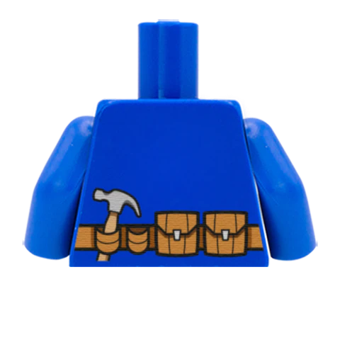 Polo Shirt with Tool Belt - Custom Design Minifigure Torso - Image 33