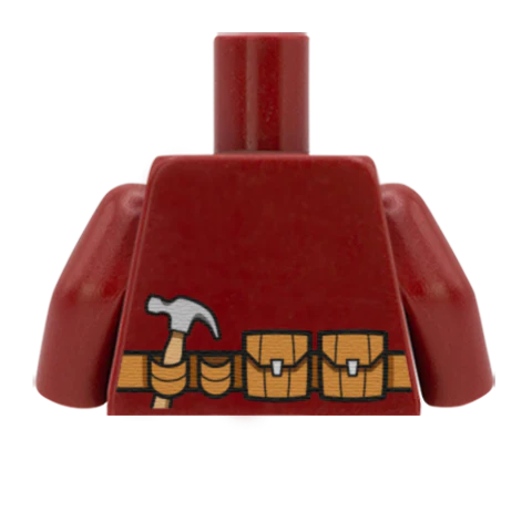 Polo Shirt with Tool Belt - Custom Design Minifigure Torso - Image 41