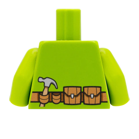 Polo Shirt with Tool Belt - Custom Design Minifigure Torso - Image 48