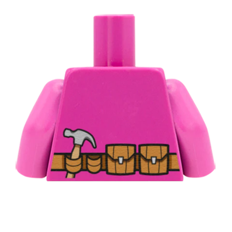Polo Shirt with Tool Belt - Custom Design Minifigure Torso - Image 51