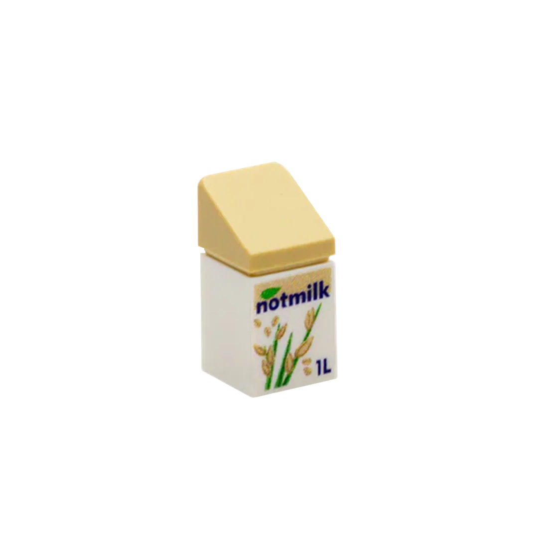Pretend Carton of Oat Milk - Custom Minifigure Accessory