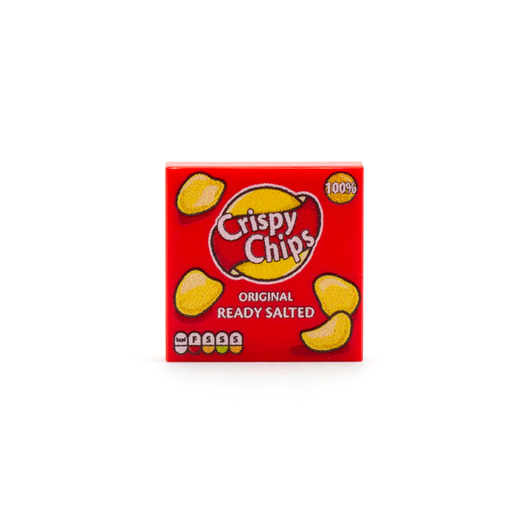 Pretend "Crispy Chips" (Various Flavours) - Custom Design Tile (Plastic Toy)
