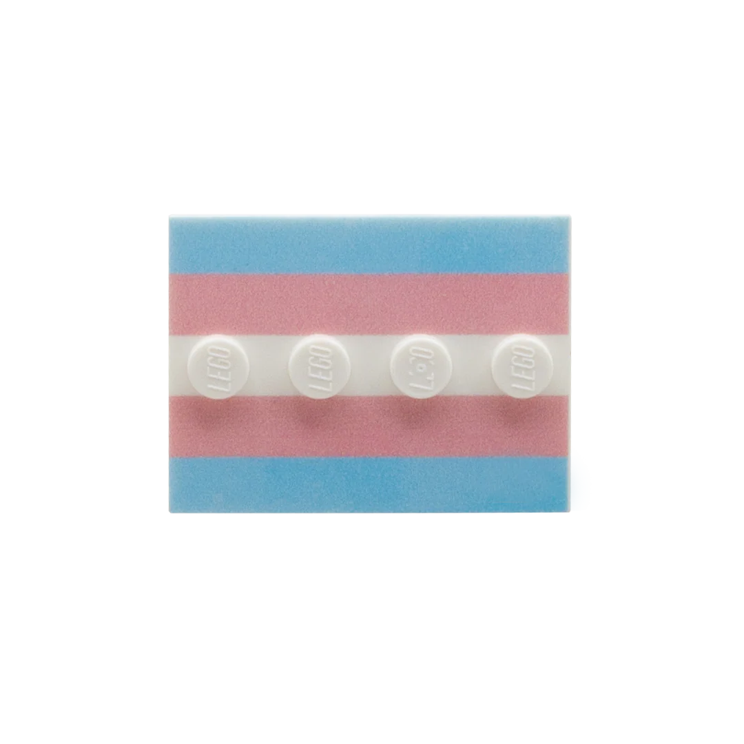 Transgender Pride Baseplate - Custom Printed Baseplate