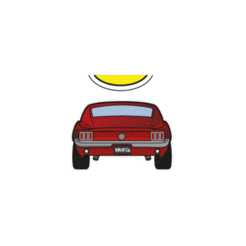 Red Car American Muscle T-Shirt - Custom Design Minifigure Torso - Image 31