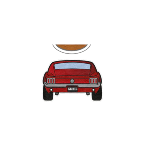 Red Car American Muscle T-Shirt - Custom Design Minifigure Torso - Image 38
