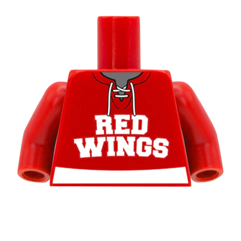 Red Wings (Add name and number) - Custom Design Minifigure Torso
