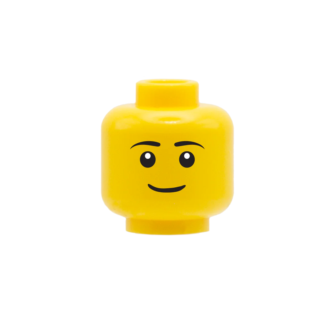 Regular Closed Smile - LEGO Minifigure Head - Image 2