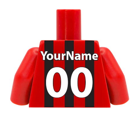 Retro AC Milan 1996/97 Home Shirt - Custom Design Minifigure Torso - Image 7