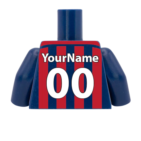 Retro Barcelona 2005/06 Home Shirt - Custom Design Minifigure Torso - Image 7