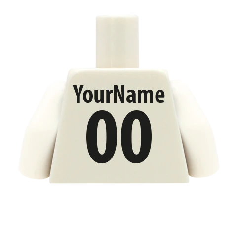 Retro England 2002 World Cup Shirt - Custom Design Minifigure Torso - Image 7
