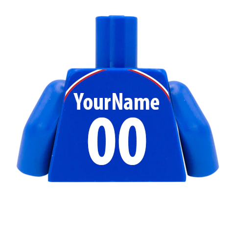 Retro France 1998 World Cup Shirt - Custom Design Minifigure Torso - Image 7