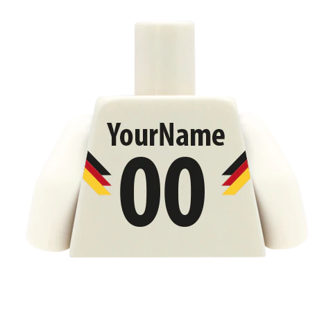 Retro Germany 1990 World Cup Shirt - Custom Design Minifigure Torso - Image 7