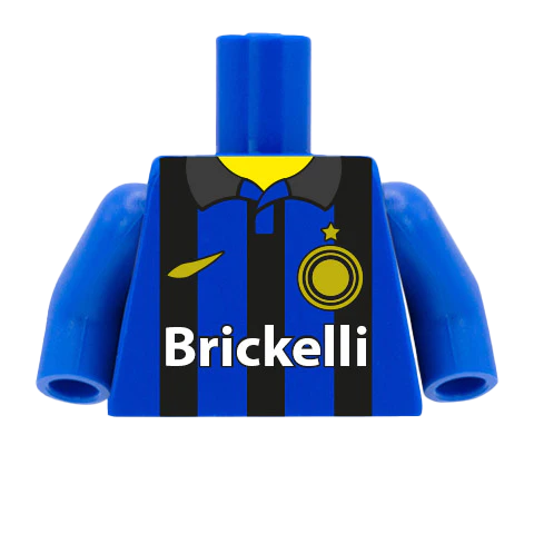 Retro Inter Milan 1998/99 Home Shirt - Custom Design Minifigure Torso