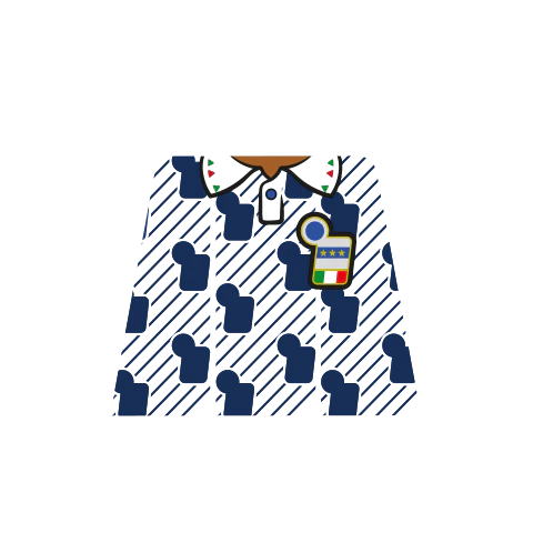 Retro Italy 1994 World Cup Shirt - Custom Design Minifigure Torso - Image 4