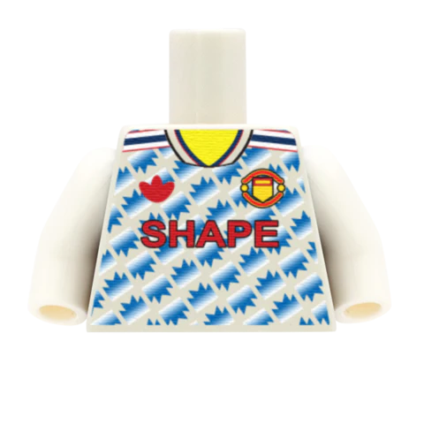 Retro Manchester United 1990/91 Away Shirt - Custom Design Minifigure Torso