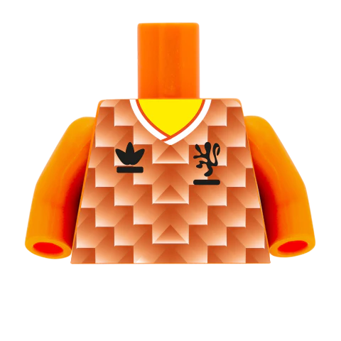 Retro Netherlands 1988 Euros Shirt - Custom Design Minifigure Torso