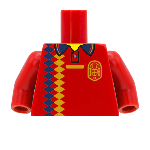 Retro Spain 1994 World Cup Shirt - Custom Design Minifigure Torso