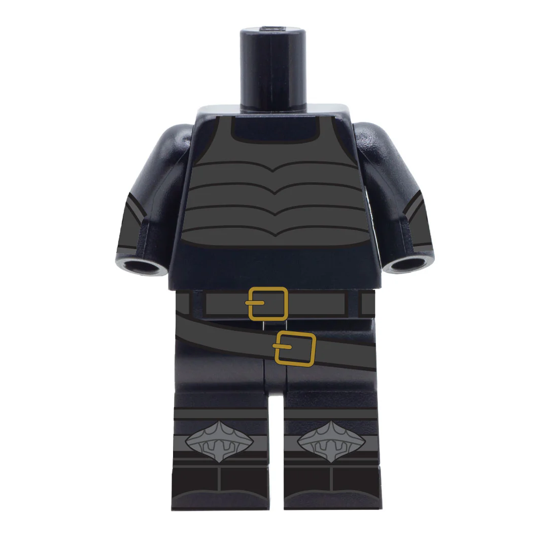 Dark Armour Outfit (Regular and Short Legs) - Custom Design Minifigure Legs and Torso