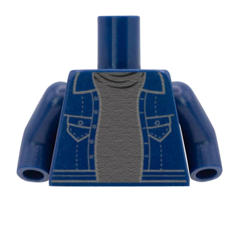 Roll Neck Jumper with Jacket - Custom Design Minifigure Torso