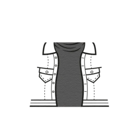 Roll Neck Jumper with Jacket - Custom Design Minifigure Torso - Image 32
