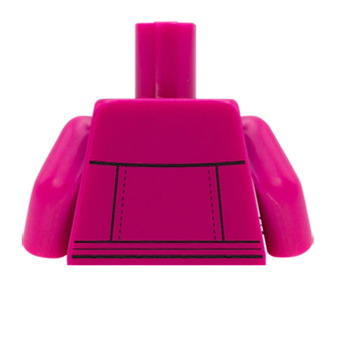 Roll Neck Jumper with Jacket - Custom Design Minifigure Torso - Image 43