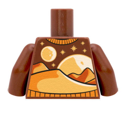 Sand Worm Christmas Jumper - Custom Design Minifigure Torso - Image 2