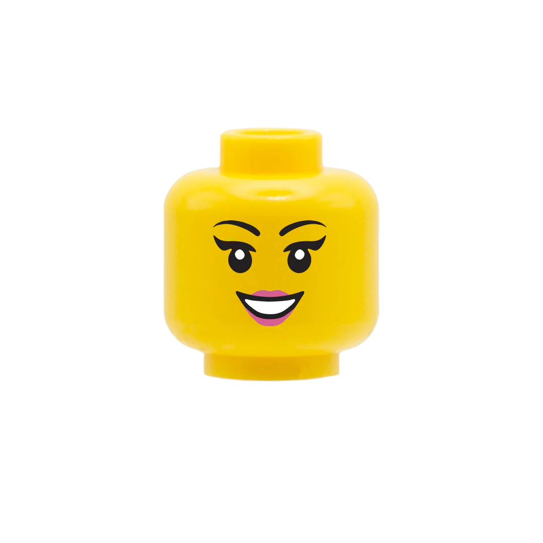 Happy Smile / Whoops - LEGO Minifigure Head - Image 2