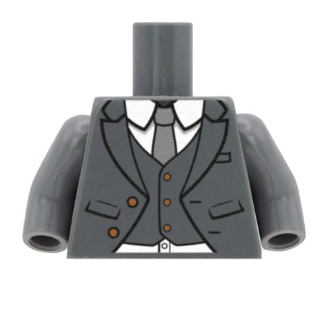 Scottish Tuxedo With Waistcoat and Tie - Custom Design Minifigure Torso