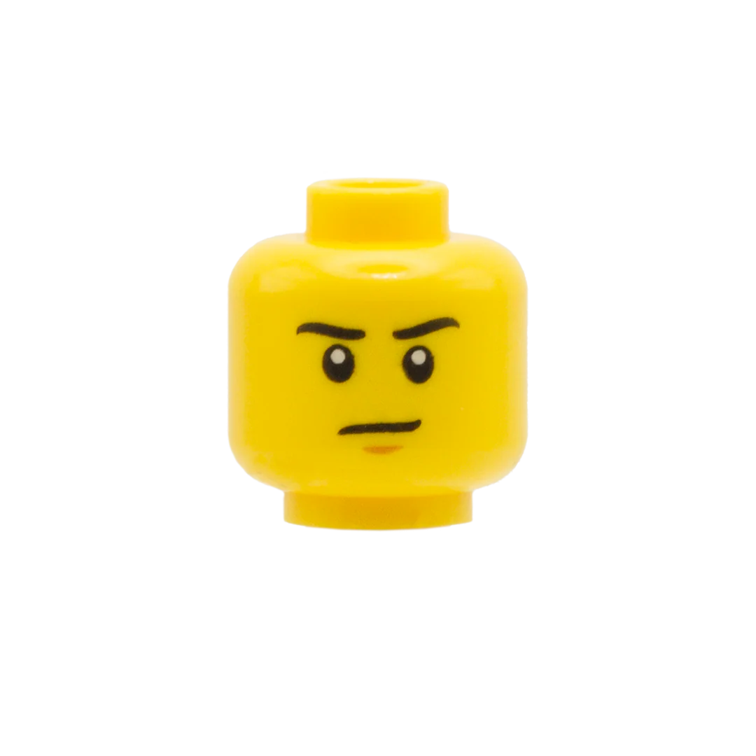 Serious / Shocked - LEGO Minifigure Head