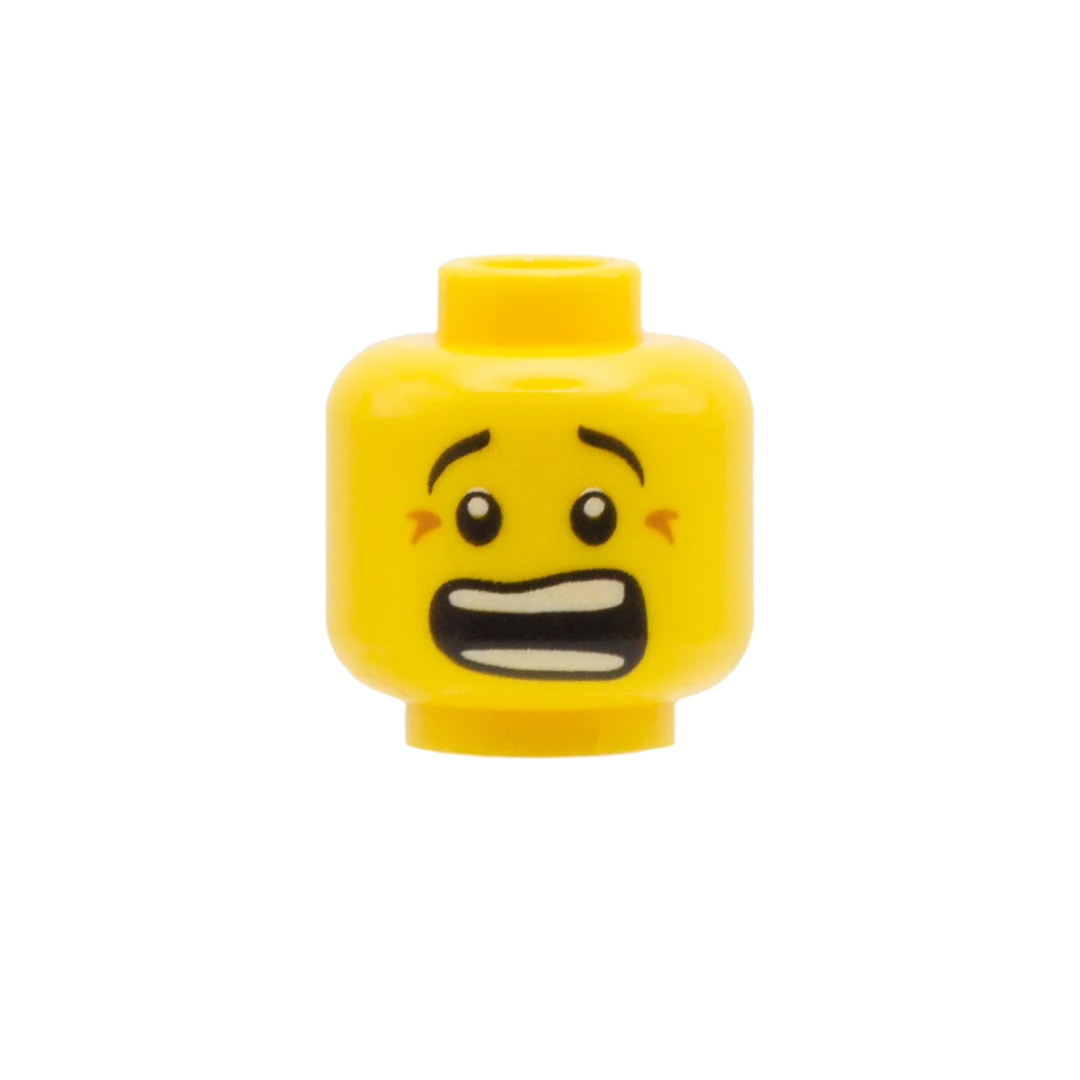 Serious / Shocked - LEGO Minifigure Head - Image 2